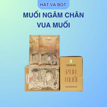 Hộp Muối ngâm chân Vua Muối, Hộp 10 gói, Hỗ trợ giảm đau, tê lạnh chân tay - Sinh Dược