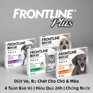 FRONTLINE PLUS - Tuýp pnhỏ gáy phòng diệt ve rận và rận tai dành cho chó và mèo