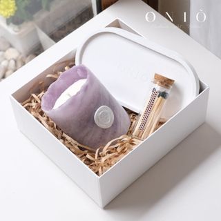 Set quà tặng nến thơm - Hương thơm tinh dầu, quà tặng bạn nữ, quà tặng bạn nam - MARBLE - ONIÕ