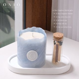 Set quà tặng nến thơm - Hương thơm tinh dầu, quà tặng bạn nữ, quà tặng bạn nam - MARBLE - ONIÕ