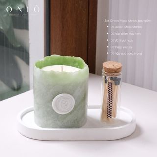 Set quà tặng nến thơm - Hương thơm tinh dầu, quà tặng bạn nữ, quà tặng bạn nam - MARBLE - ONIÕ