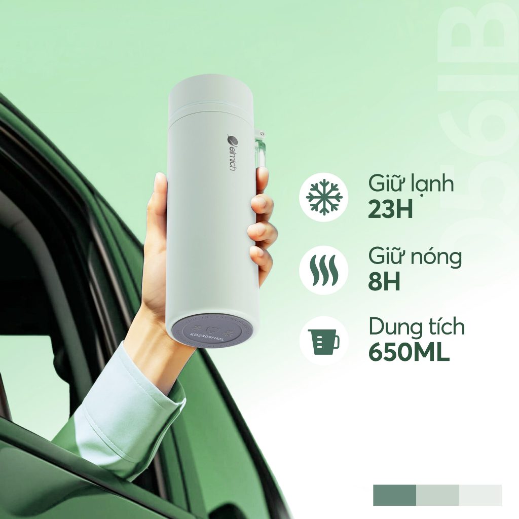 Bình giữ nhiệt inox 304 Elmich EDA1056AW dung tích 650ml