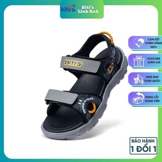 Sandal Bé Trai Biti’s BEB005900 2 màu ĐEn, XÁM – Siêu Nhẹ, Êm Chân, Bền Bỉ