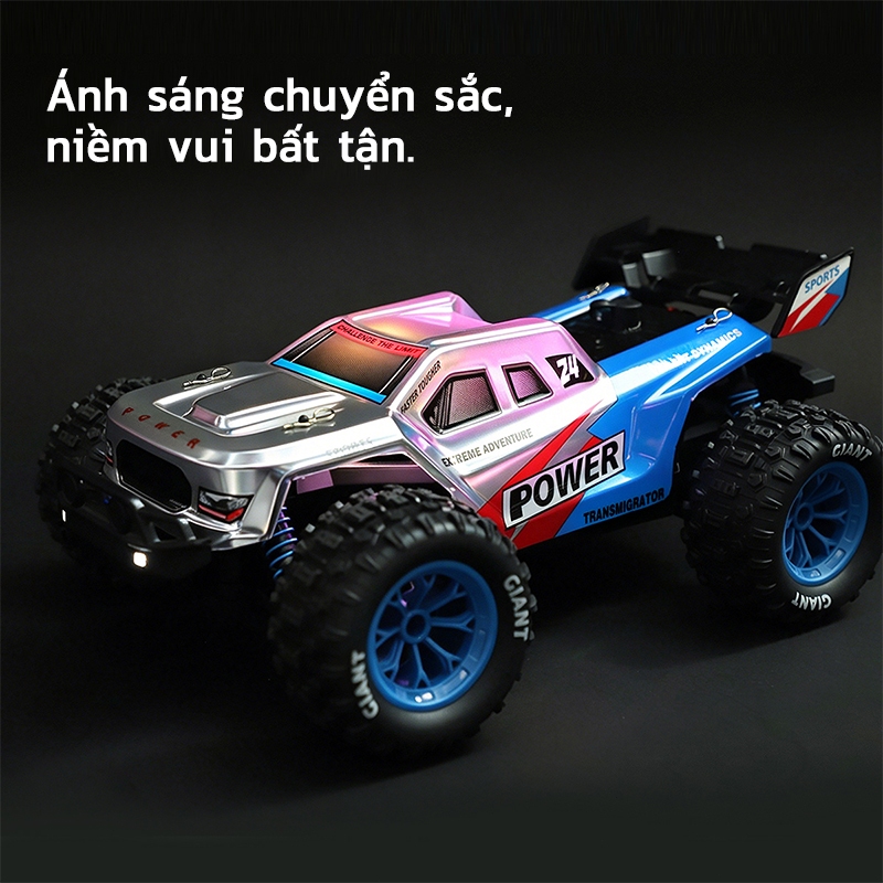 💨Xe Địa Hình RC 2 Tốc Độ Đua, Phun Sương Hiệu Ứng, Chơi Nhiều Người, Leo Dốc Tốt, Kích Thước 31cm, Sạc USB