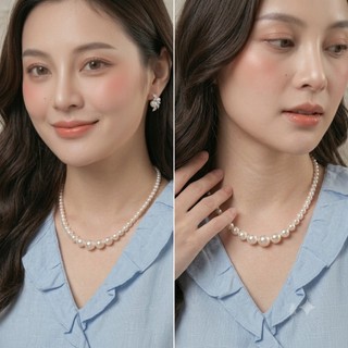 [ DAISYN ] N901 Dây chuyền ngọc trai nhân tạo dài  ,  chuỗi hạt ngọc trai thuỷ tinh phong cách vintage