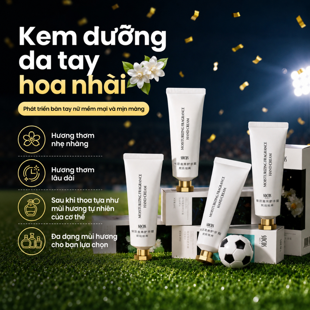 【Kèm sữa dưỡng thể-Ưu đãi có hạn】[M1T1] Kem dưỡng tay SOCUS thơm,dưỡng ẩm, sáng da, mềm mịn,socus kem dưỡng tay thơm lâu