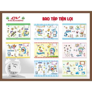 LEAFBOOK Xấp 10 Tờ Bao Vở Lồng Kiếng Nhiều Mẫu Ngẫu Nhiên – Bao Tập Tiện Lợi, Hình Ảnh Dễ Thương