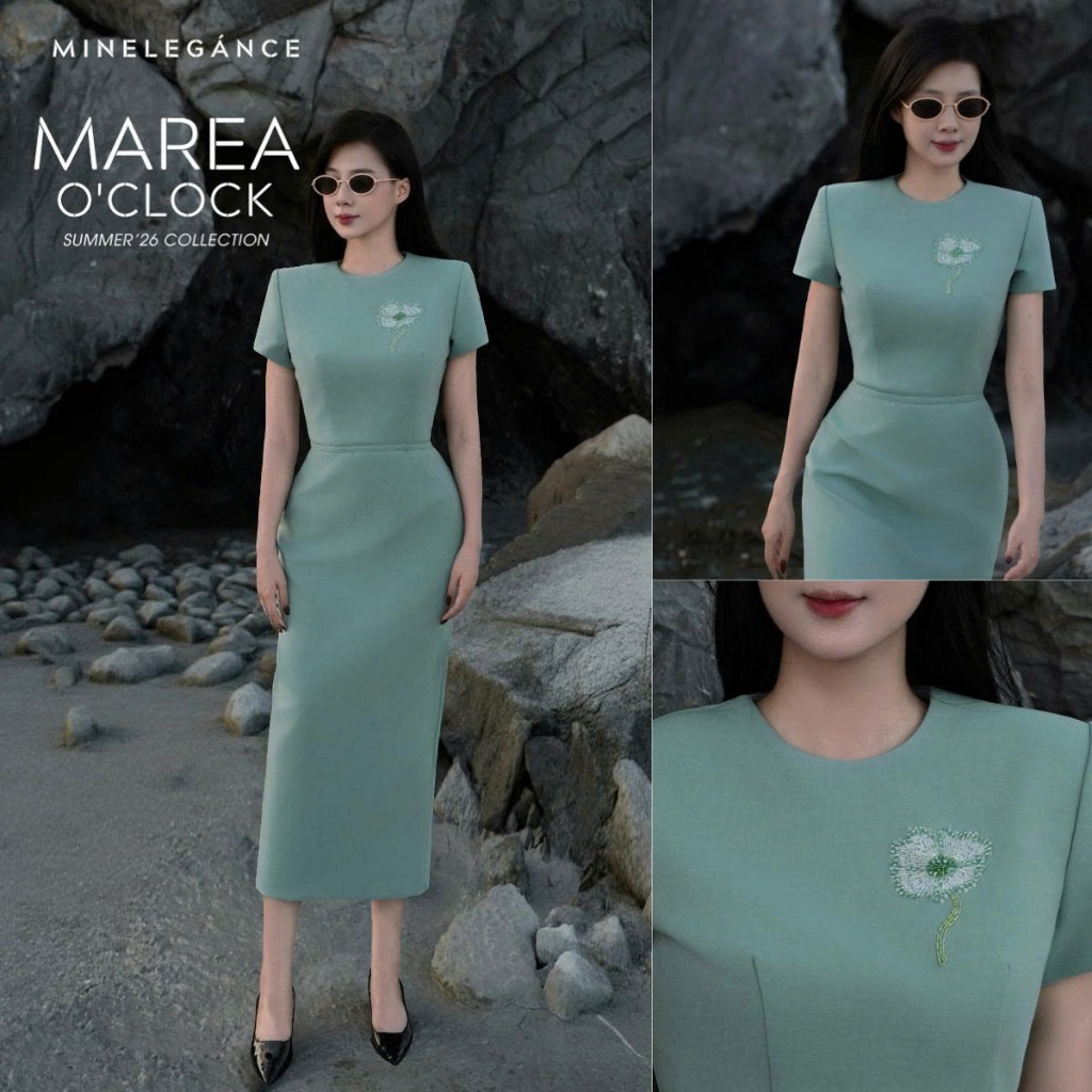 MINELEGÁNCE | SET VÁY THÊU HOA DÁNG DÀI, SANG TRỌNG, THANH LỊCH - MIN30