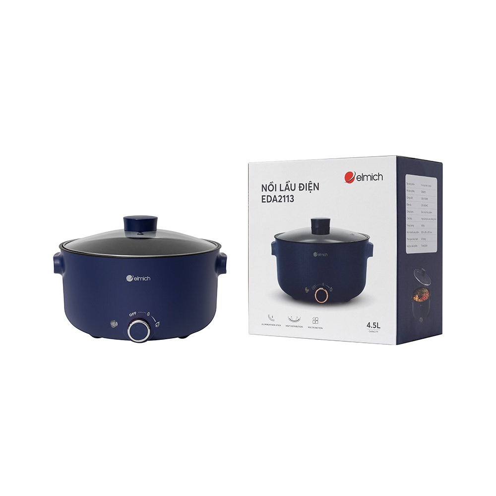 Nồi Lẩu Điện Đa Năng Elmich | Lòng nồi Chống Dính 1–2 Ngăn, Nấu Lẩu Chiên Xào, Tiện Dụng Gia Đình | BigBuy360 - bigbuy360.vn