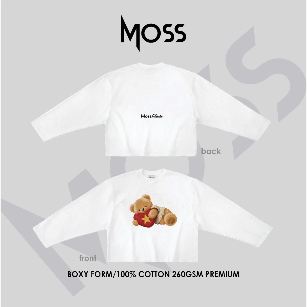 ÁO THUN LONG SLEEVE IN HÌNH GẤU IN HÌNH GẤU "SIGNALBEAR V1" CỔ TRÒN TAY DÀI 260GSM - CHẤT COTTON 100% 260GSM PREMIUM