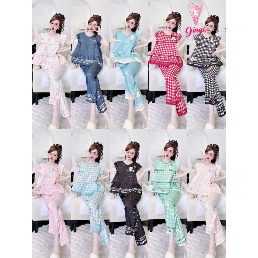 [270925]Lửng phom 9 tấc cổ tròn tay tiên phom áo babydoll,lụa latin mềm nhẹ mát
