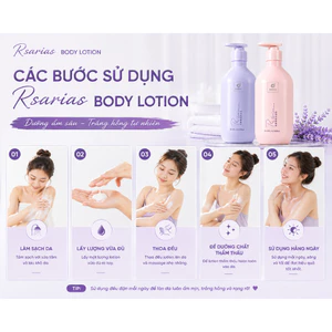 Rsarias Body Lotion Dung Tích Lớn 458ml Dưỡng Ẩm Toàn Thân Da Mềm Mịn Sáng Khỏe Hương Thơm Lâu
