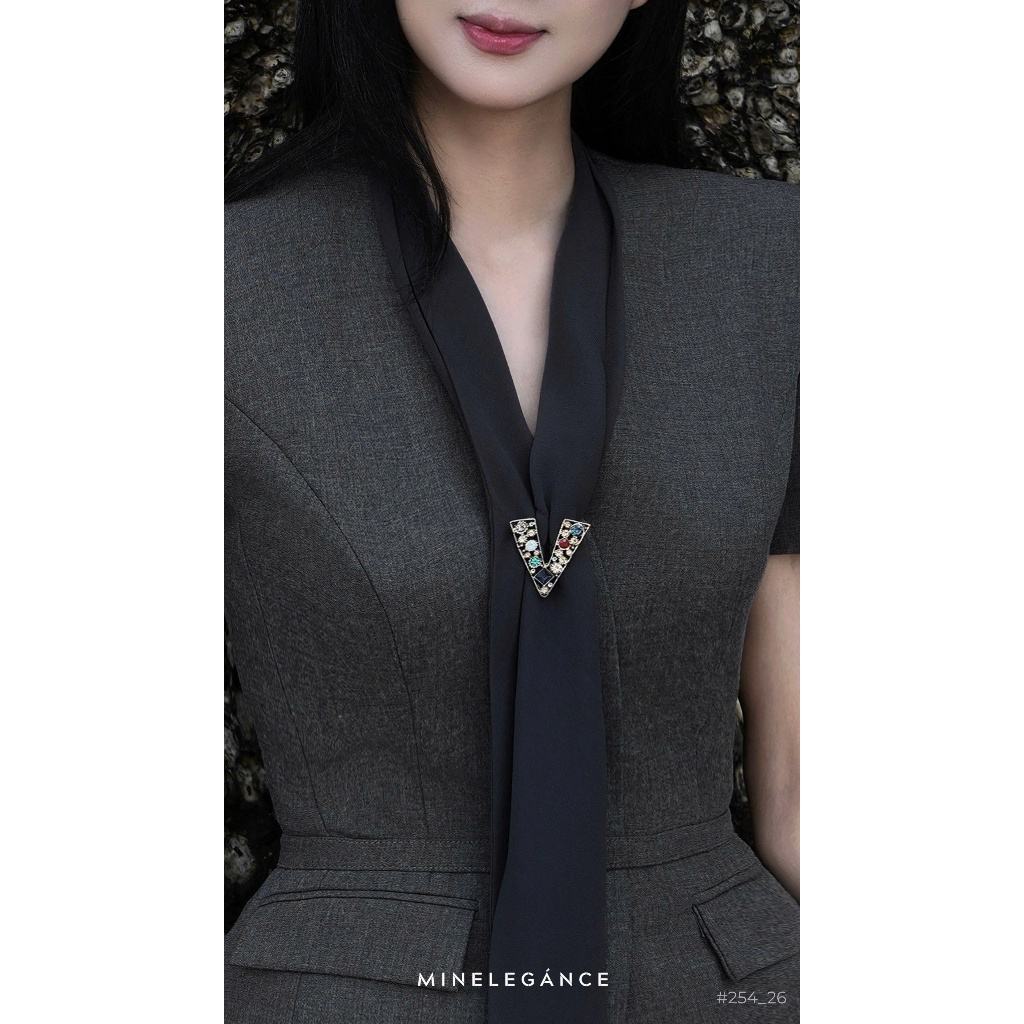 MINELEGÁNCE | SET VEST & CHÂN VÁY CHỮ A CÁCH ĐIỆU, SANG TRỌNG - MIN254