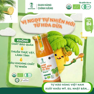Mật Hoa Dừa Cô Đặc Sokfarm vị ngọt thanh, đường thấp, thơm hương dừa
