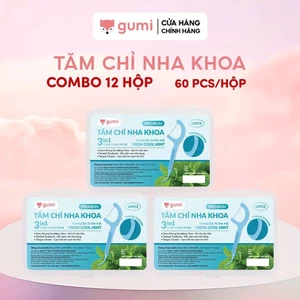 Combo 12 Hộp 600 Chiếc tăm chỉ Cao Cấp Gumi xỉa răng, Vệ sinh làm sạch răng