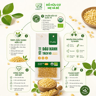 Đậu xanh hữu cơ C'LaVie 200g thuần hữu cơ, không biến đổi gen