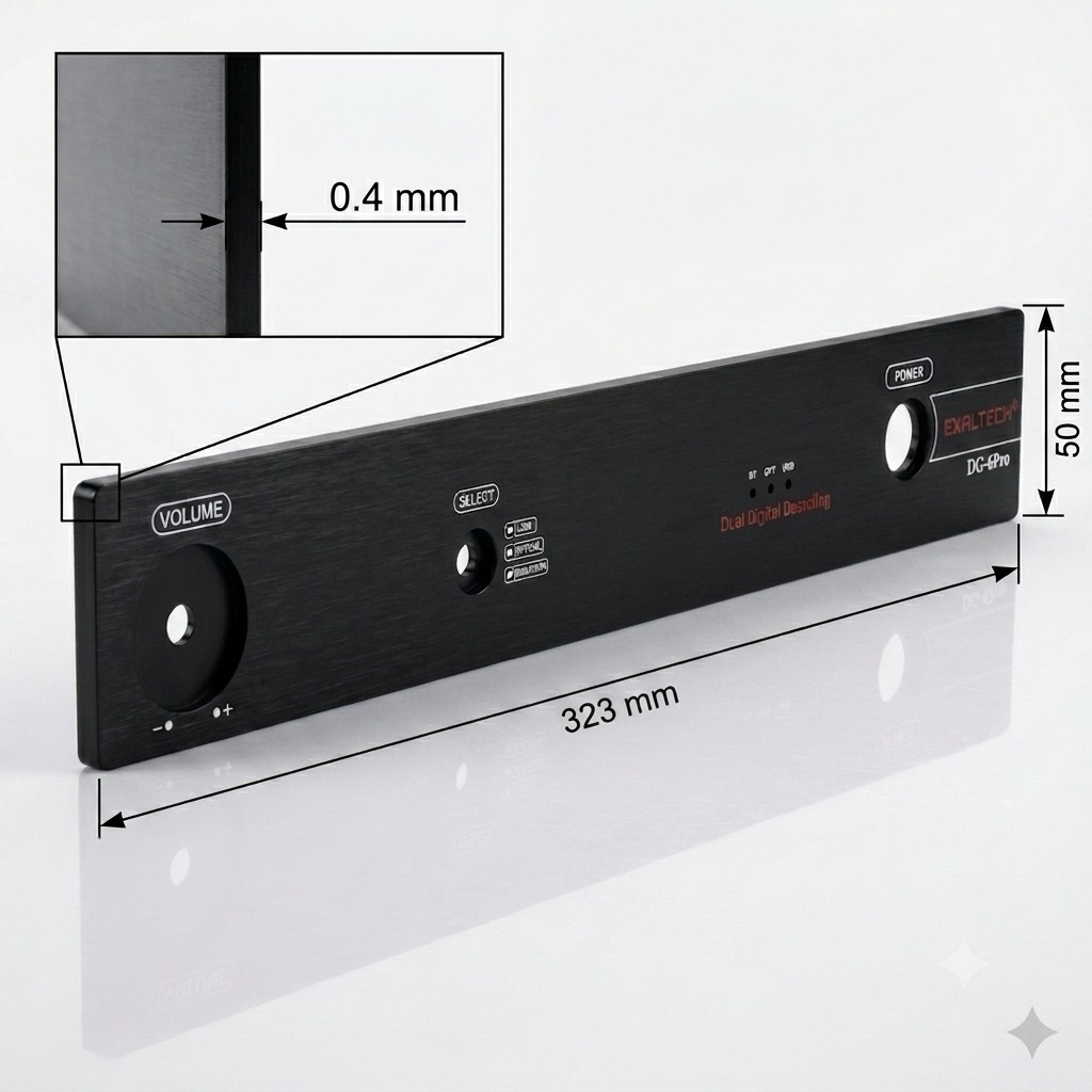 Mặt Nhôm Phay Xước CNC Cao Cấp – Tôn Vinh Vẻ Đẹp Thiết Bị DAC Audio