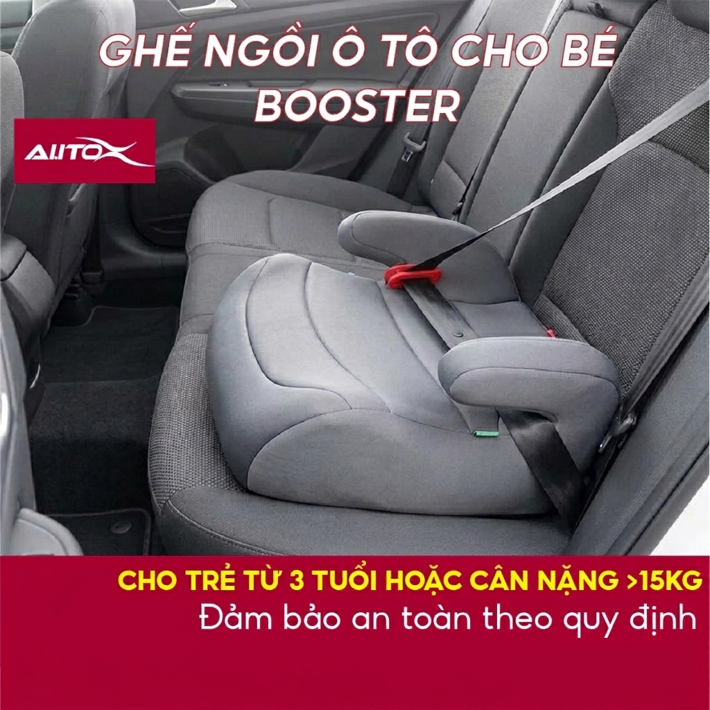 Ghế Ngồi Ô Tô Cho Bé Booster Seat Tăng Độ Cao Ngồi Thoải Mái Khi Đi Xe