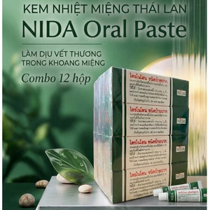 Combo 12 Tuýp Kem Bôi Dịu Mát Nhiệt Miệng NIDA Thái Lan Hàng Nội Địa