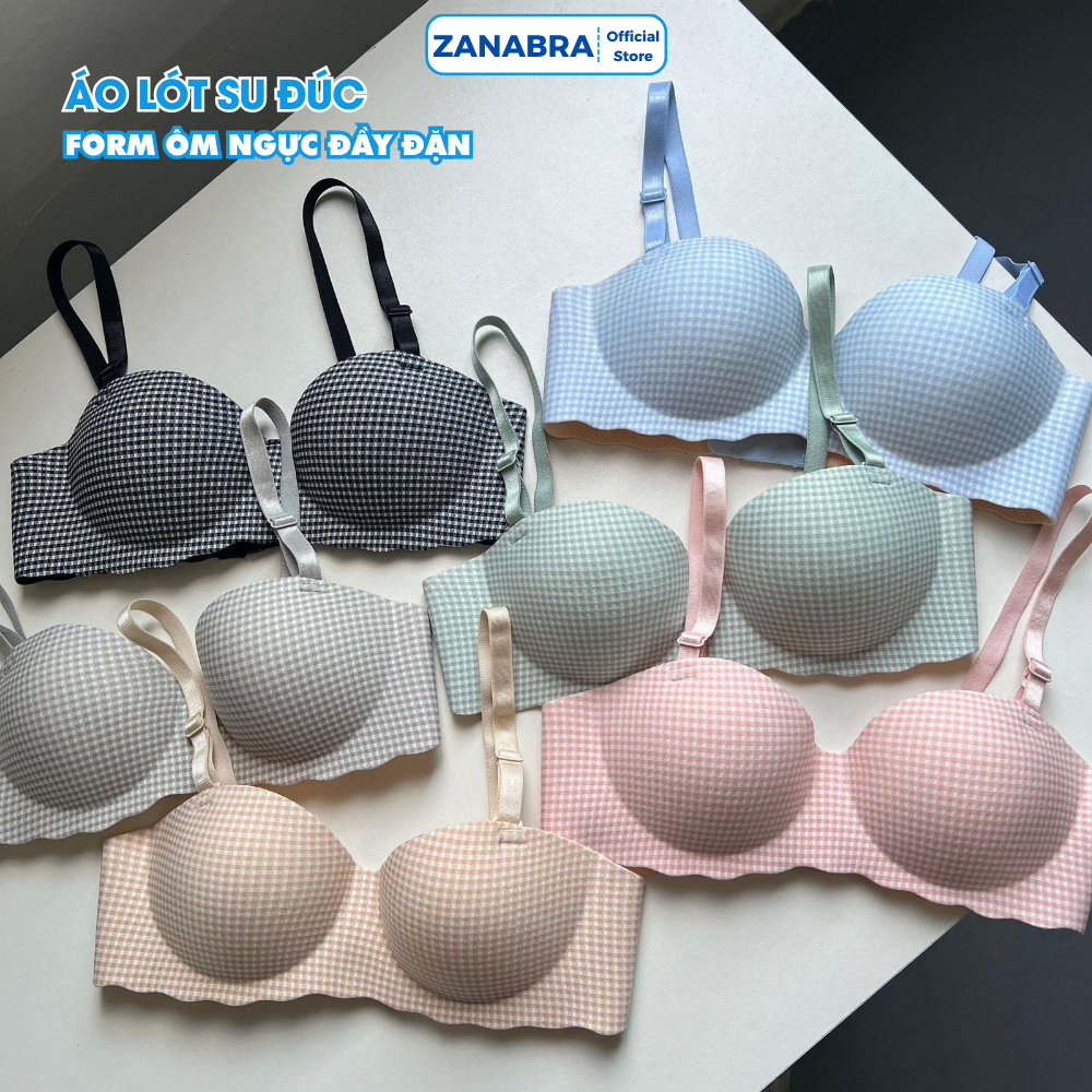 Áo Lót Nâng Ngực Đúc Su Mềm Mại - Áo Ngực Nữ Không Gọng Cup Ngang Đệm Bàn Tay ZANABRA A923
