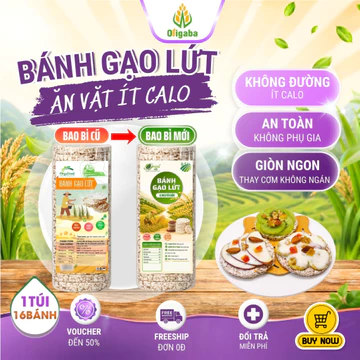 Bánh Gạo Lứt Ăn Kiêng Orgafood, Bánh Gạo Lứt Nguyên Hạt Orgafood Eatclean Cho Người Ăn Kiêng