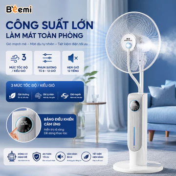 Quạt Phun Sương Làm Mát, Quạt Điều Hòa Hơi Nước 85W Tiết Kiệm Điện, Quạt Cây Hơi Nước Tạo Ion Âm