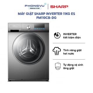 ES-FM110CB-DG - Máy Giặt Cửa Trước Sharp Inverter 11Kg ES-FM110CB-DG Giặt Hơi Nước Giặt Nhanh Lồng Giặt Tự Vệ Sinh