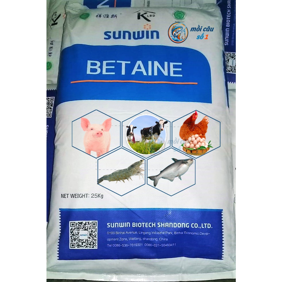 Betaine HCl 98% - Kích ăn mạnh, cải thiện khả năng hấp thụ dinh dưỡng, Tăng sức đề kháng trong chăn nuôi, thủy sản