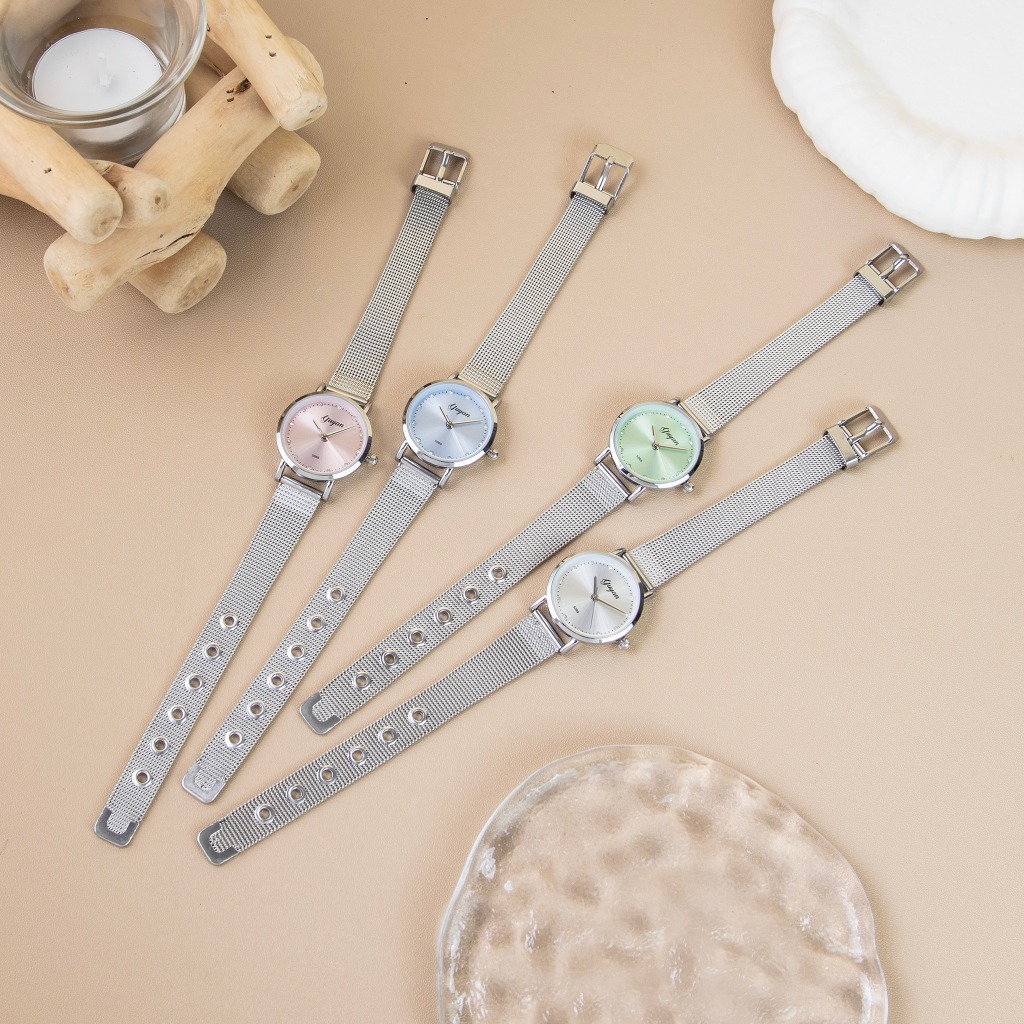 Đồng Hồ Nữ Yuyan 5069 Dây Lụa Xước Sang Trọng Cuốn Hút | MOTIC