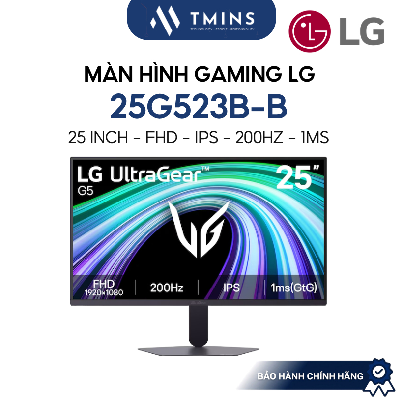 Màn hình Gaming LG UltraGear™ G5 25G523B-B 25 Inch, FHD, IPS, 200Hz, 1ms - Hàng chính hãng