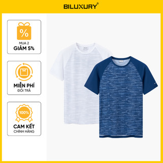 [T7_SALE 20%_HT] Áo Thun Thể Thao Nam 1APKT613 Biluxury Form Slimfit Họa Tiết Cao Cấp Thoáng Mát Co Giãn
