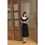 Đầm Xuân Hè Phối Cổ Ren, Chân Suông Nhỏ 1S30.2604, Đầm Midi Dáng A-line Thiết Kế Sát Nách, Váy Công Sở Thanh Lịch By JM