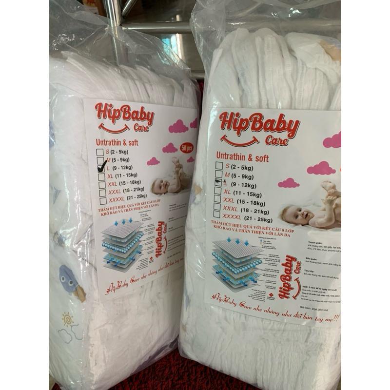 [Rẻ Vô Địch] Combo 100 miếng Bỉm Quần Hipbaby Care Bản Nâng Cấp thấm hút tốt, mềm mại đủ size S-/5XL