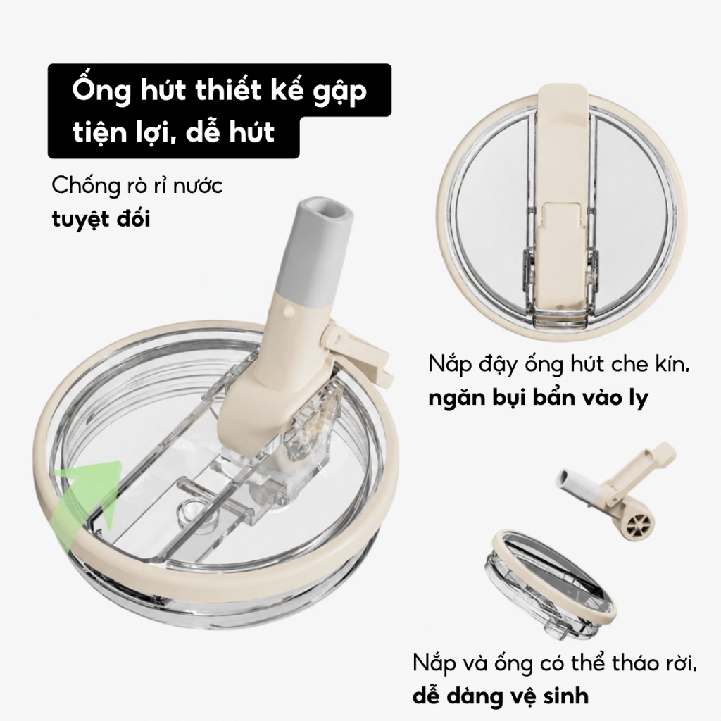 Ly giữ nhiệt lõi tráng sứ 84T1200C Cream White, inox304, dung tích lớn 1200ml, khắc tên theo yêu cầu