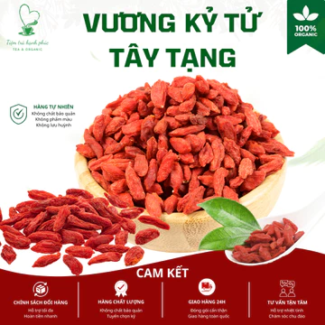 Vương Kỷ Tử [Tiệm Trà Hạnh Phúc] - Trà kỷ tử tây tạng dinh dưỡng - chất lượng - Quả tự nhiên - Size Đại 120 Hạt / 50 Gr