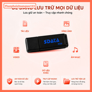 USB 2.0 SDATA 8GB – USB Lưu Trữ Dữ Liệu Tốc Độ Cao Cho PC, Laptop, Các Thiết Bị Hỗ Trợ Cổng USB (3)