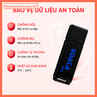 USB 2.0 SDATA 8GB – USB Lưu Trữ Dữ Liệu Tốc Độ Cao Cho PC, Laptop, Các Thiết Bị Hỗ Trợ Cổng USB (3)