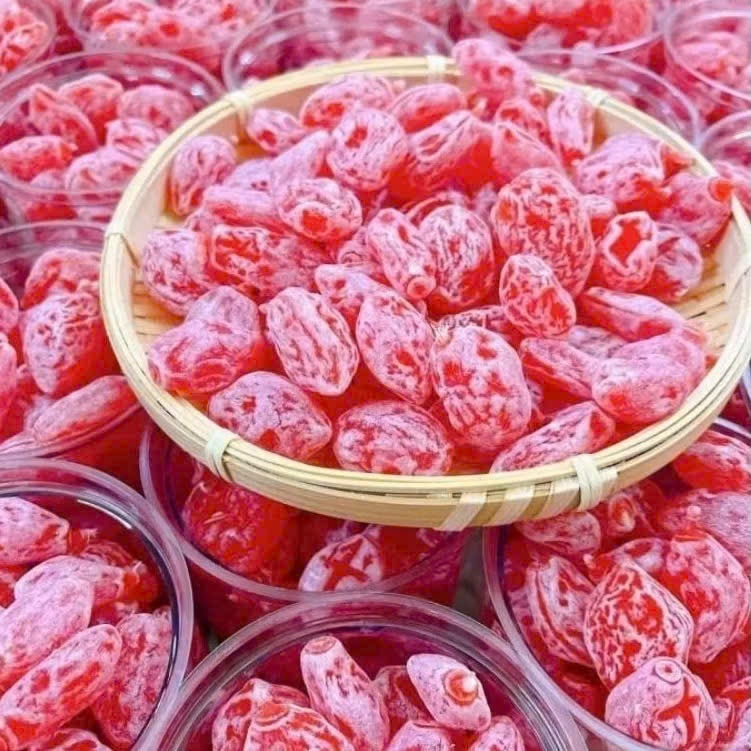 Ô mai mơ đào hồng hũ 500g