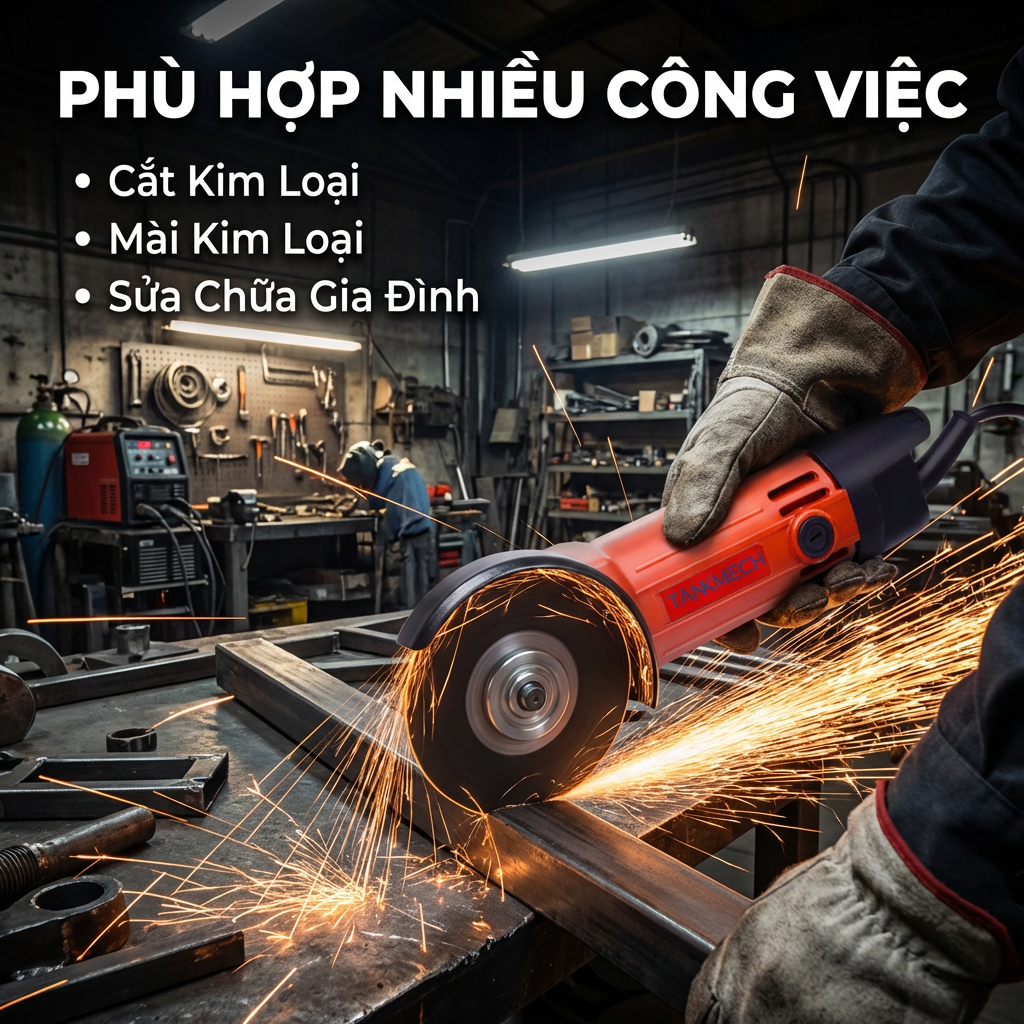 Máy mài cầm tay  TANKMECH TK-353 Máy mài cầm tay hiệu 5 đĩa cắt miễn phí