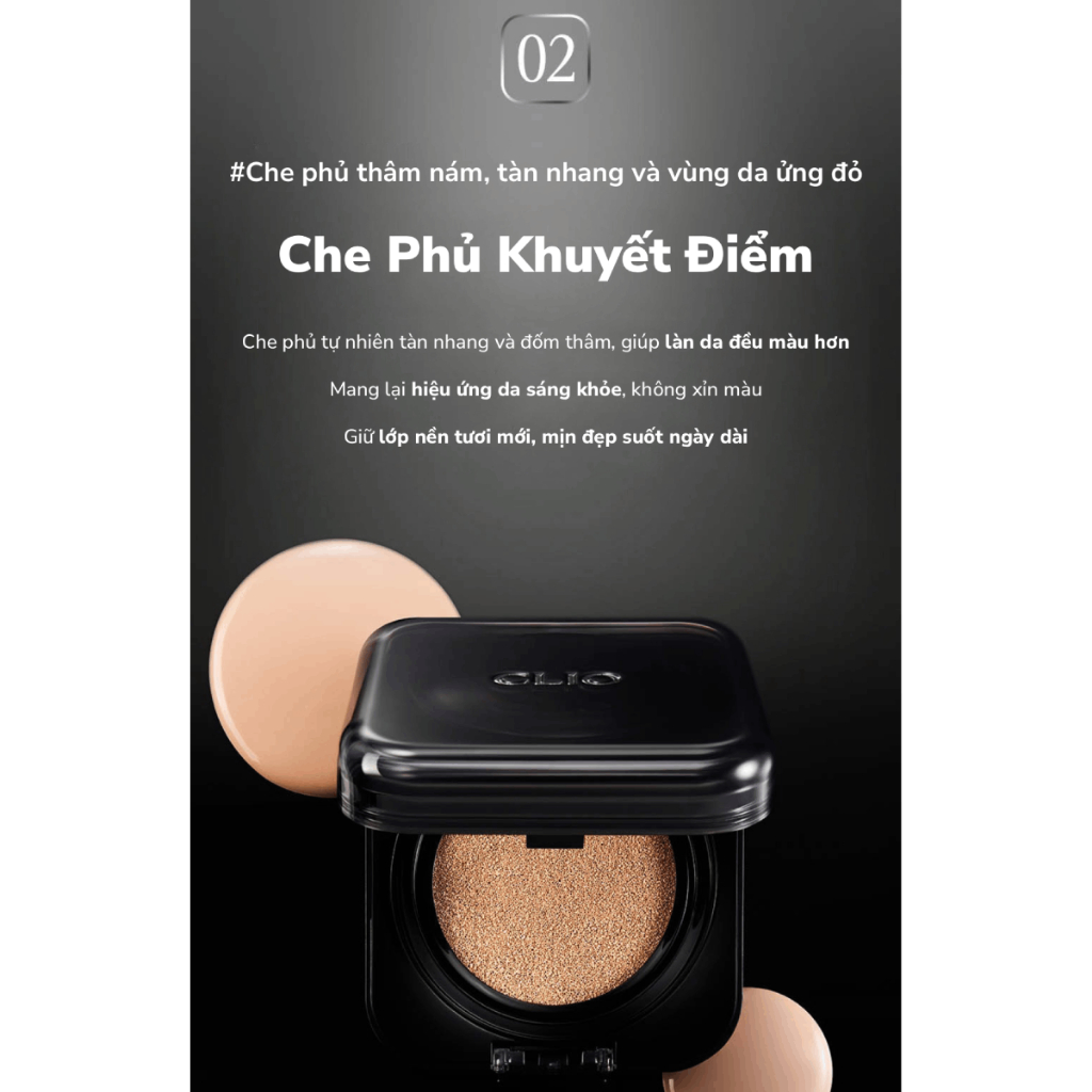 [Săn Sale] Phấn Nước Che Phủ Hoàn Hảo Clio Kill Cover Founwear Cushion SPF40 PA++ 15g (tặng kèm lõi)