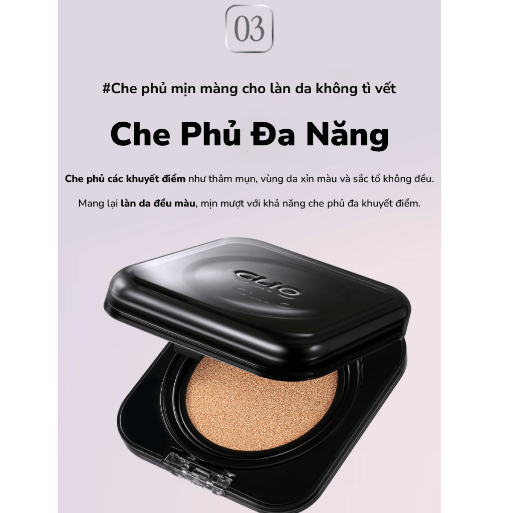 [Săn Sale] Phấn Nước Che Phủ Hoàn Hảo Clio Kill Cover Founwear Cushion SPF40 PA++ 15g (tặng kèm lõi)