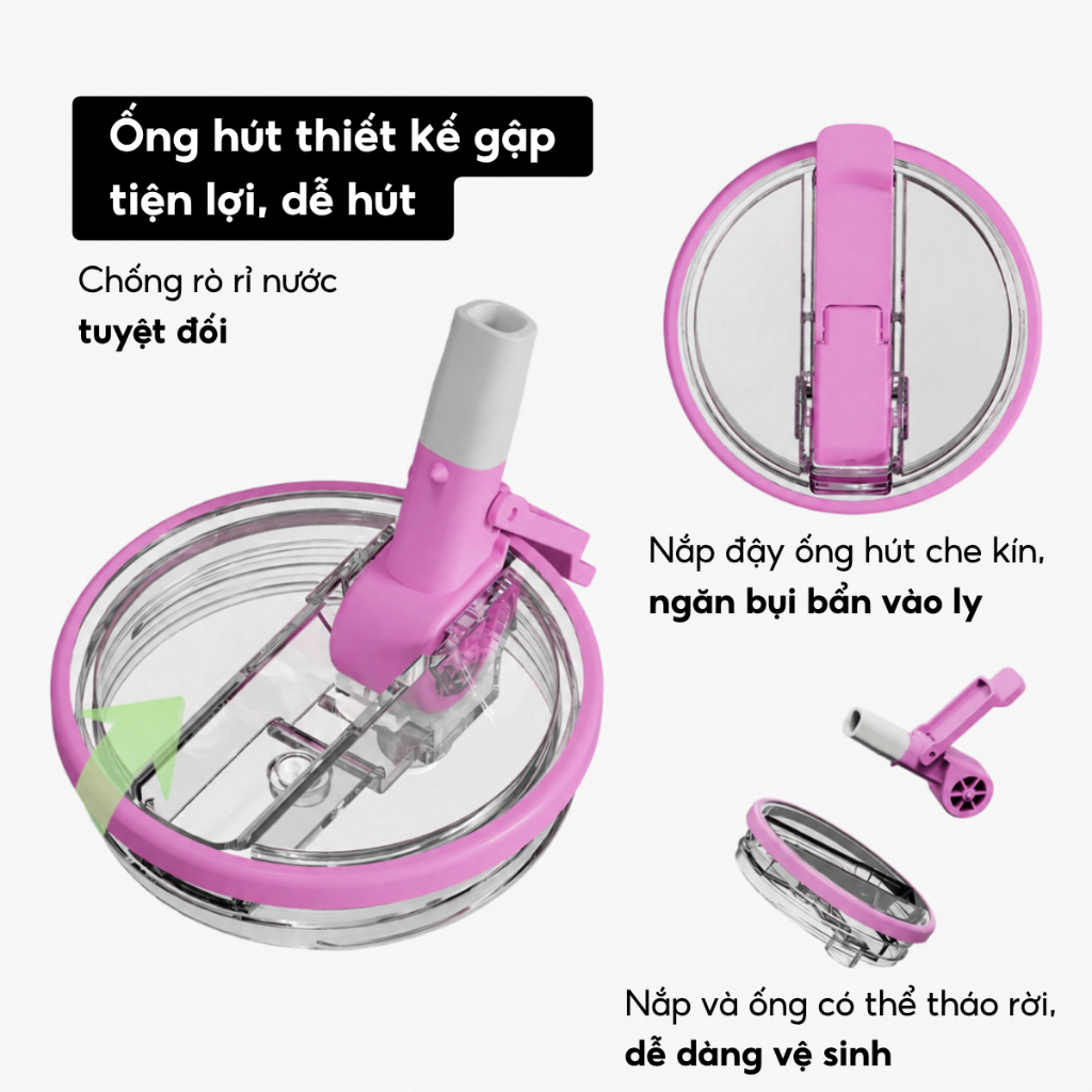 Ly giữ nhiệt lõi tráng sứ 84T1200C Pink, inox304, dung tích lớn 1200ml, khắc tên theo yêu cầu