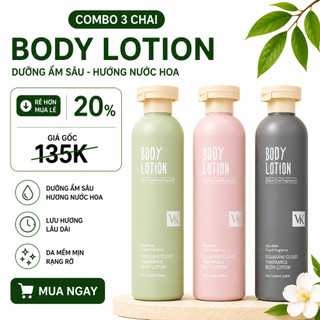 Combo 2 Chai Sữa Dưỡng Thể Hương Nước Hoa Cao Cấp Dưỡng Ẩm Sâu Mềm Mịn Da Lưu Hương Lâu 268ml