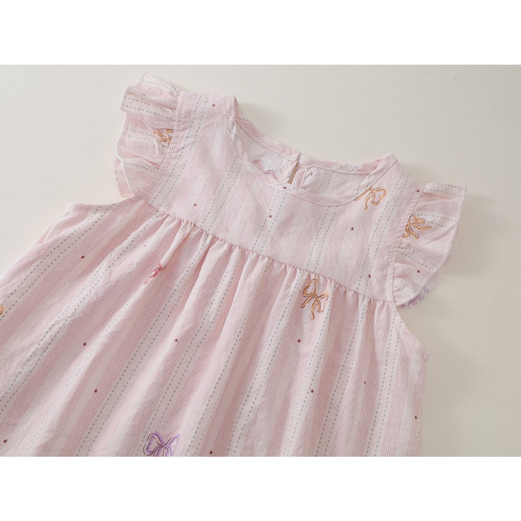 Váy Cho Bé Gái, Váy Bé Gái Thiết Kế Cánh Tiên Họa Tiết Dễ Thương Chất Liệu Cotton Mềm Mại