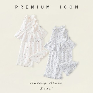 Sét Bộ Bé Gái Mặc Hàng Ngày, Đồ Bộ Thiết Kế Hoa Nhí Chất Liệu Cotton Thoáng Mát