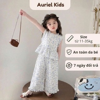 Sét Bộ Bé Gái Mặc Hàng Ngày, Đồ Bộ Thiết Kế Hoa Nhí Chất Liệu Cotton Thoáng Mát