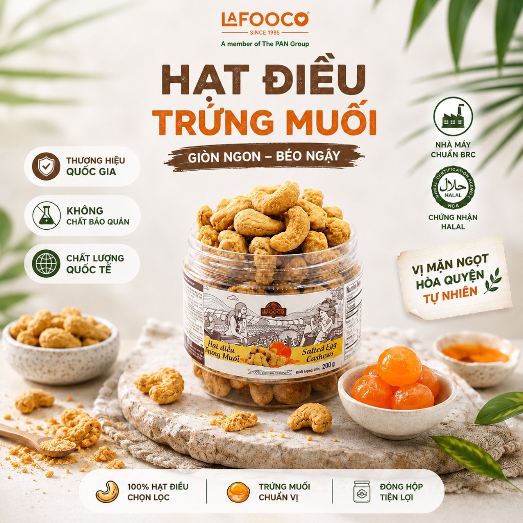 Hạt Điều Trứng Muối LAFOOCO 200g