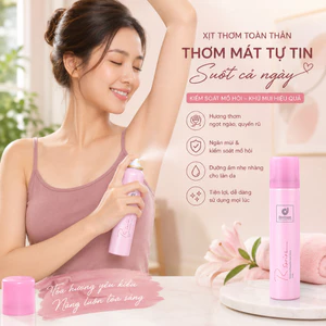 Xịt khử mùi toàn thân, giúp kiểm soát mồ hôi hiệu quả, loại bỏ mùi hôi, khô nhanh và giữ hương thơm lâu dài trong 24 giờ