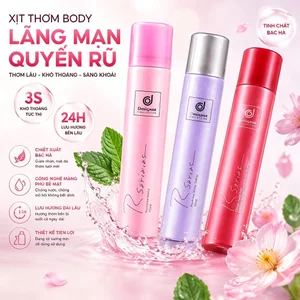 Xịt ngăn mồ hôi,Ngăn mồ hôi 24H,Khô thoáng suốt ngày,Khử mùi hôi cơ thể,Lưu hương lâu,Xịt thơm cơ thể chống mồ hôi
