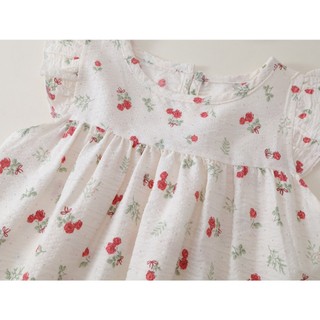Váy Cho Bé Gái, Váy Sát Nách Bé Gái Thiết Kế Tay Cánh Tiên  Họa Tiết Cute Chất Liệu Cotton